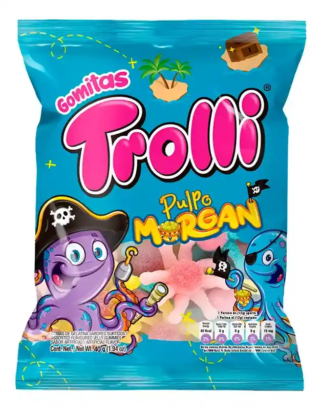 Gomitas Trolli Pulpo Morgan X 40 G