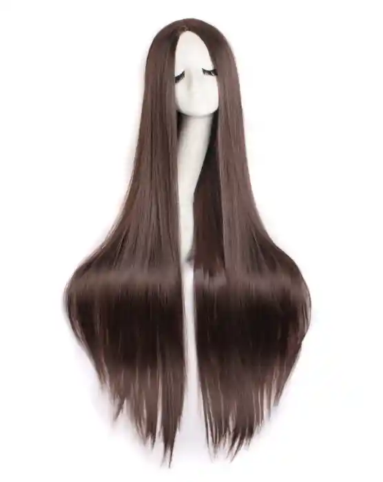 Peluca De Anime Extra Larga Y Sedosa Disfraz Cosplay Halloween Café Oscuro