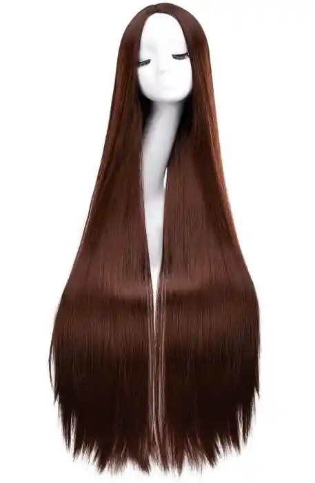 Peluca De Anime Extra Larga Y Sedosa Disfraz Cosplay Halloween Café Oscuro