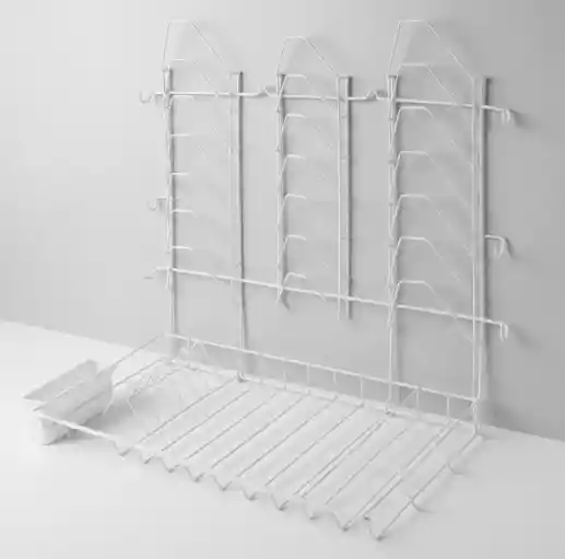 Locero De Pared Plastificado Parrilla Porta Cubiertos Blanco