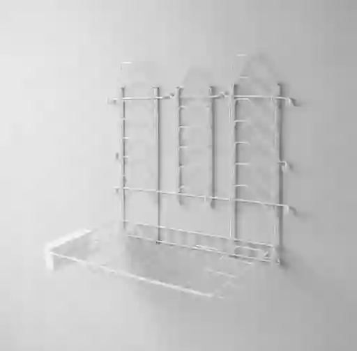 Locero De Pared Plastificado Parrilla Porta Cubiertos Blanco