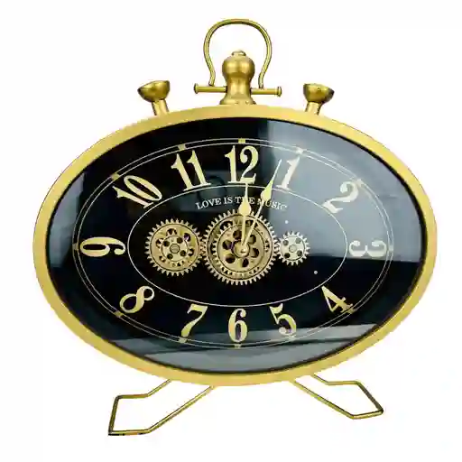 Reloj Metálico Decorativo De Mesa Moderno