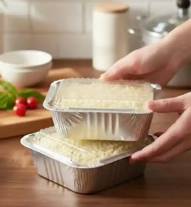 Molde Aluminio 16 Onzas Con Tapa X 10 Unds , Molde Para Lasaña Personal