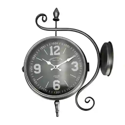 Reloj Metálico De Pared Doble Cara Decorativo