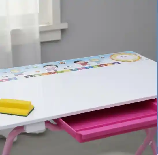 Escritorio Infantil Tablero Borrable Kínder Niña Plegable