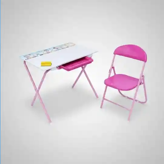 Escritorio Infantil Tablero Borrable Kínder Niña Plegable