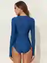 Traje De Natación Azul Talla M.