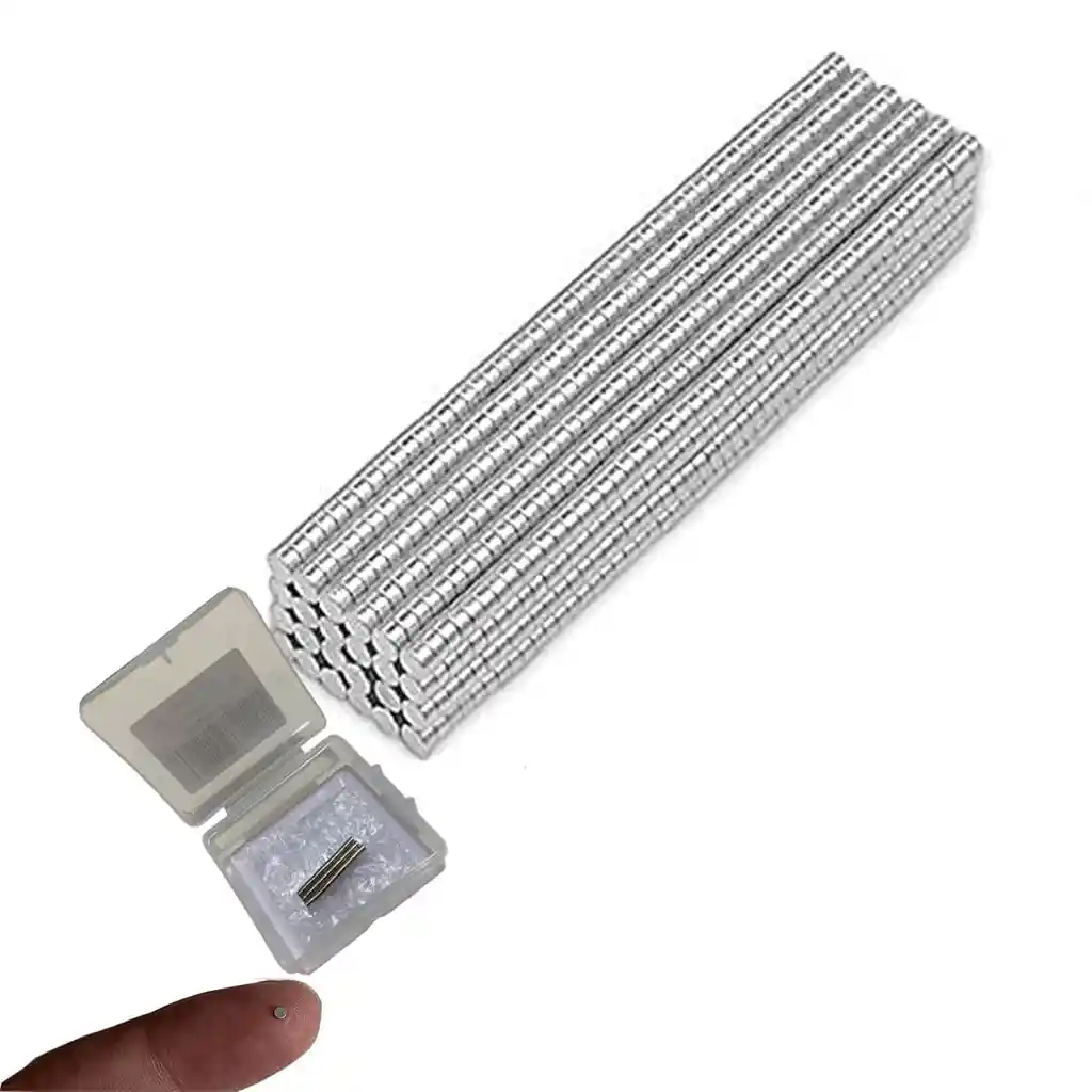 20 Imanes Iman Neodimio N35 2mm X 1mm Milimetros Redondos Planos Circular