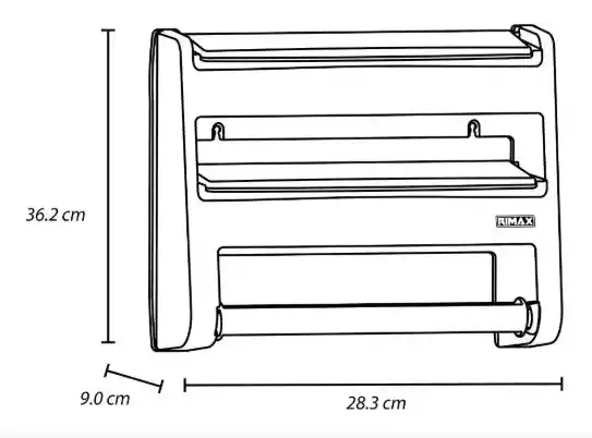Porta Rollo Papel De Cocina Rimax Multiuso