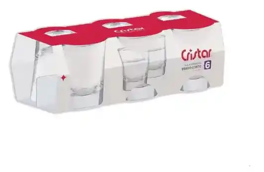 Juego X6 Copas Aguardientera Trago Corto Cristar