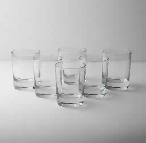 Juego X6 Copas Aguardientera Trago Corto Cristar