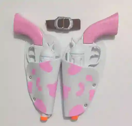 Revólver Tipo Pistola Diseño Vaquerita Rosada Cosplay Halloween