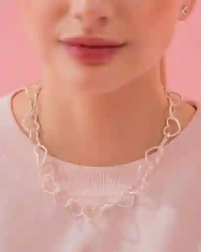 Ave Maria Choker Cadena Corazón Plateada By Jose Y Cami