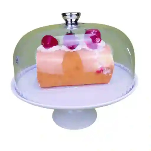 Base Para Torta En Porcelana Con Tapa Acrílica