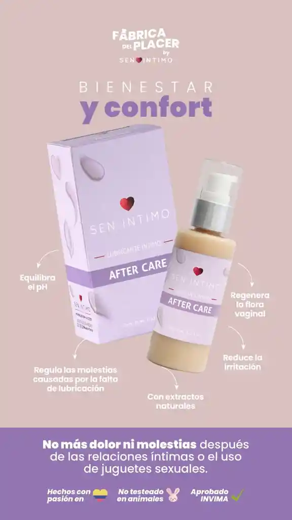Lubricante Íntimo After Care X 75 Ml By Sen Íntimo