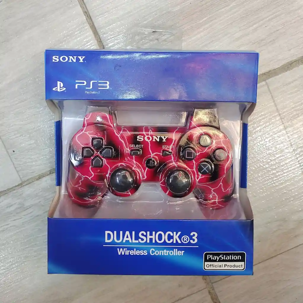 Control Mando Para Playstation 3 Dualshock 3 Rojo Con Rayos Sony