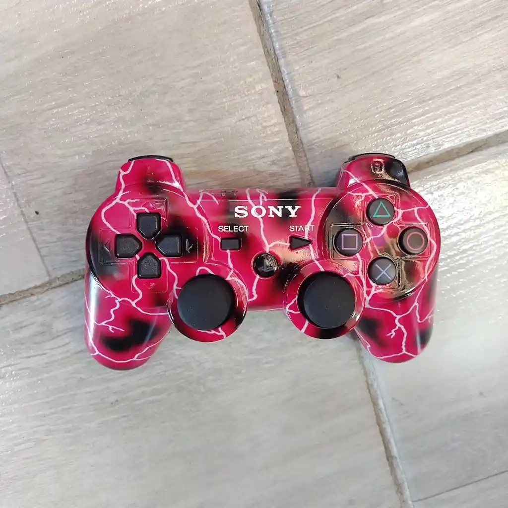 Control Mando Para Playstation 3 Dualshock 3 Rojo Con Rayos Sony