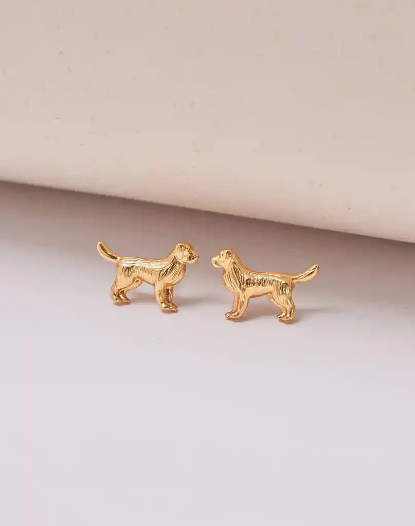 Entrelazos Aretes Golden Retriever