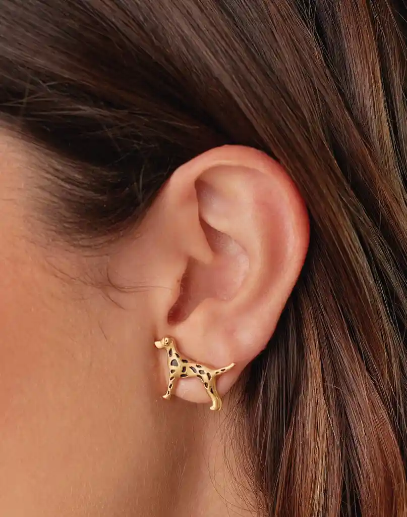 Entrelazos Aretes Dálmata Polka Print