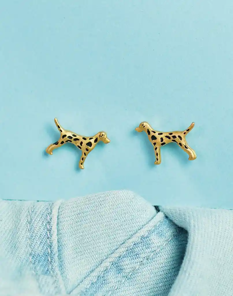 Entrelazos Aretes Dálmata Polka Print