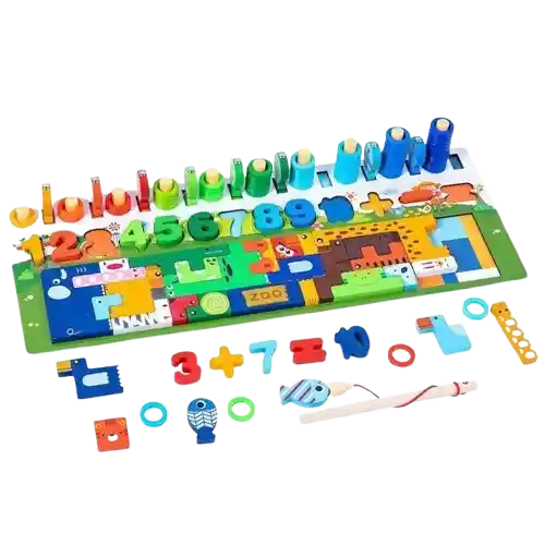 Tablero Logaritmico Infantil Montessori Numeros Animales