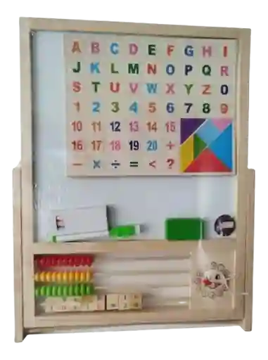 Tablero Pizarra Magnetico Abecedario Numero Tangram Madera