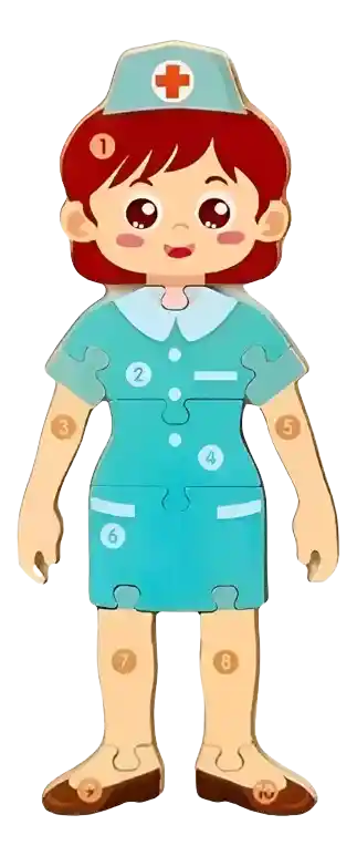 Rompecabeza Didactico Infantil Montessori Enfermera