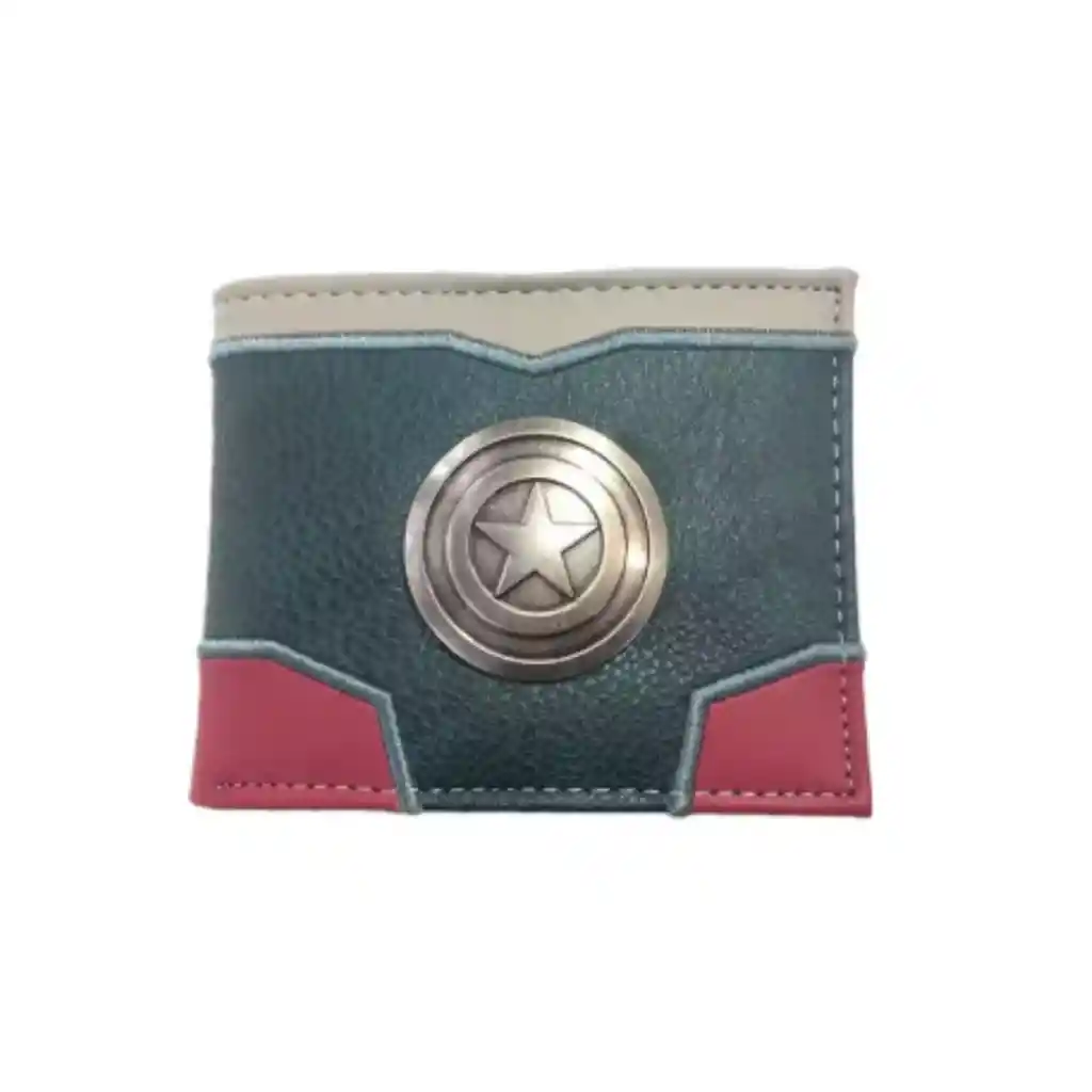 Billetera Logo Metálico Capitan América