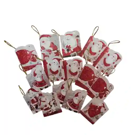 15 Tarjetas De-para Navideñas Variadas Gris Con Rojo