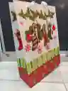 Bolsa De Regalo Navidad Botas Navideñas Grande 42 Cm X 31 Cm
