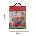 Bolsa De Regalo Navidad Papa Noel Grande 42 Cm X 31 Cm