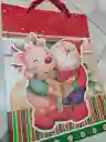 Bolsa De Regalo Navidad Papa Noel Grande 42 Cm X 31 Cm