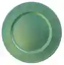 Plato Base 33 Cms Verde , Bandeja 33 Cms Verde, Platos De Carga