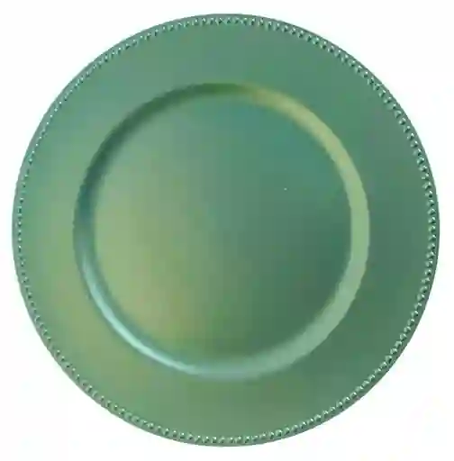 Plato Base 33 Cms Verde , Bandeja 33 Cms Verde, Platos De Carga