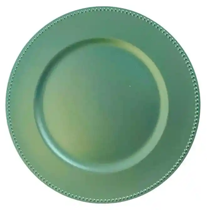 Plato Base 33 Cms Verde , Bandeja 33 Cms Verde, Platos De Carga