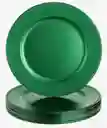 Plato Base 33 Cms Verde , Bandeja 33 Cms Verde, Platos De Carga