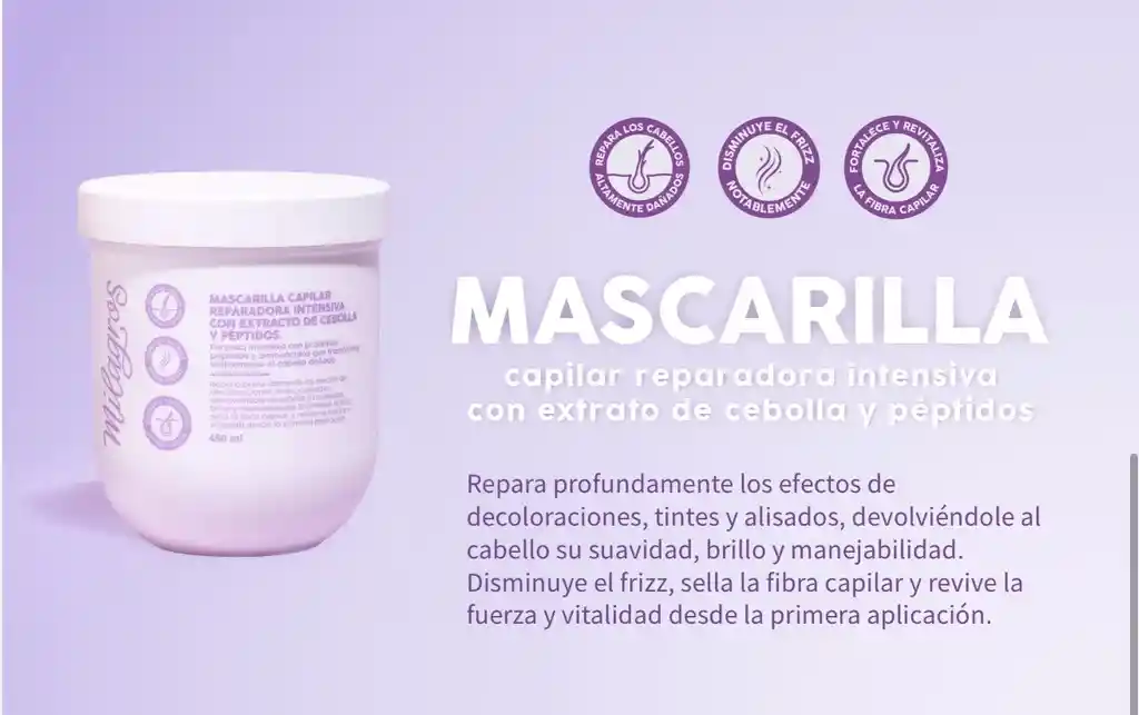 Mascarilla De Cebolla Milagros