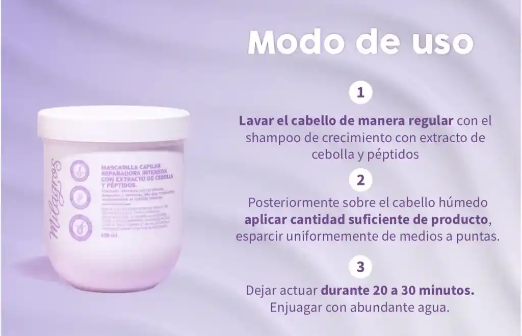 Mascarilla De Cebolla Milagros