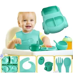 Vajilla Kit De Alimentacion Niño Diseño Carrito