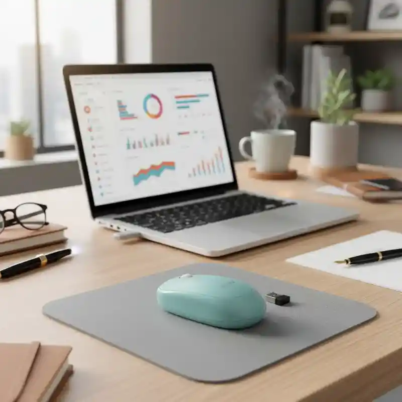 Mouse Inalámbrico Celeste Aesthetic Weibo