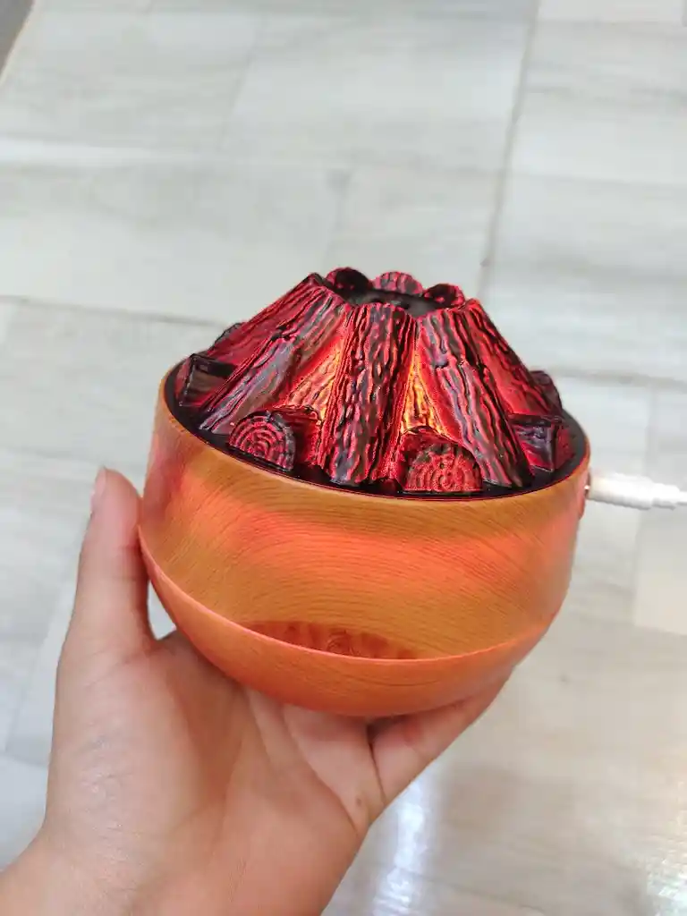 Humidificador Estilo Leña Con Luces Aromatizador