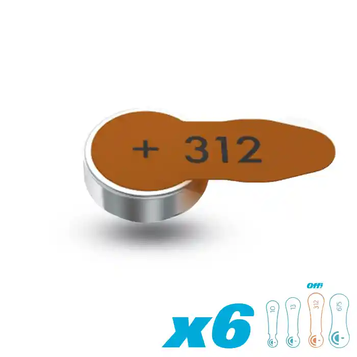 5 Blíster Pila N°312 Widex