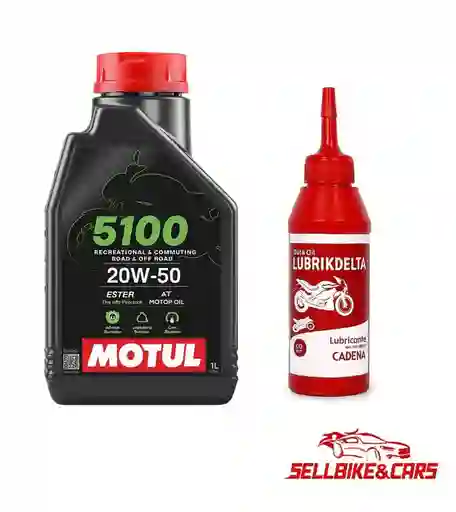 Motul 5100 20w50 Sintetico + Gratis Lubricante De Cadena