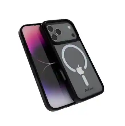 Estuche Transparente Y Negro Impac Hybrid Series Black/clear Para Iphone 17 Pro Max