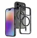 Estuche Transparente Y Negro Impac Hybrid Series Black/clear Para Iphone 17 Pro Max