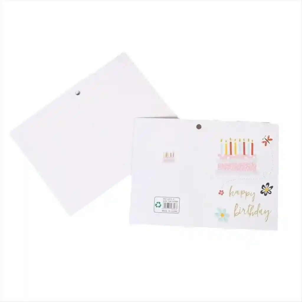 Tarjeta De Feliz Cumpleaños Con Sobre 7x10.5cm Diseño Surtido
