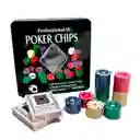 Juego De Poker 100 Fichas Numeradas + 2 Barajas Ref. 100t-2