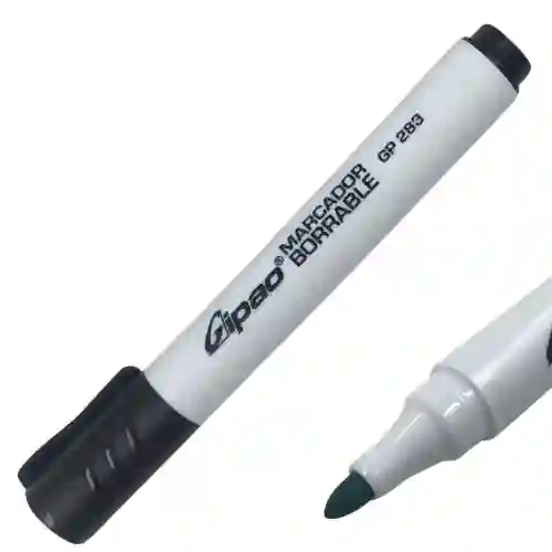 Marcador Borrable Grueso Gipao - Negro