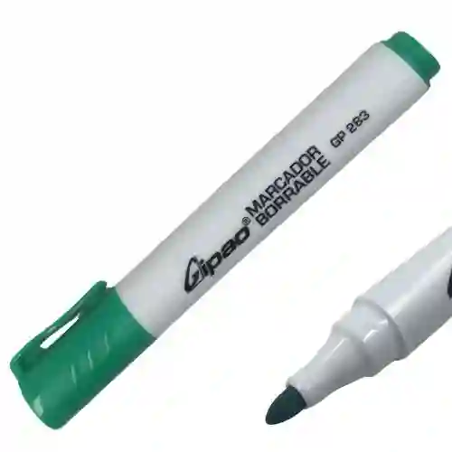 Marcador Borrable Grueso Gipao - Verde