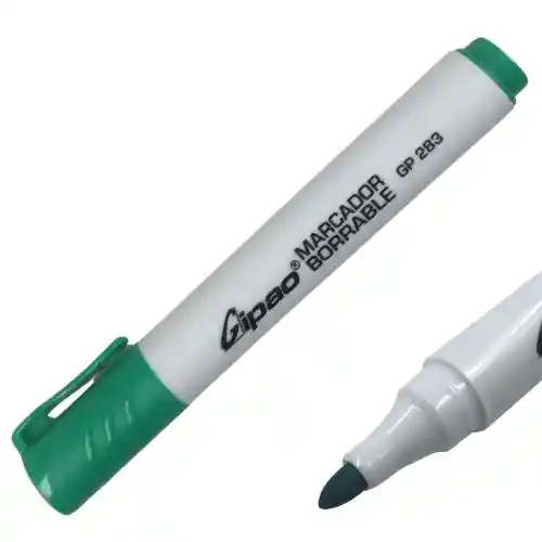 Marcador Borrable Grueso Gipao - Verde